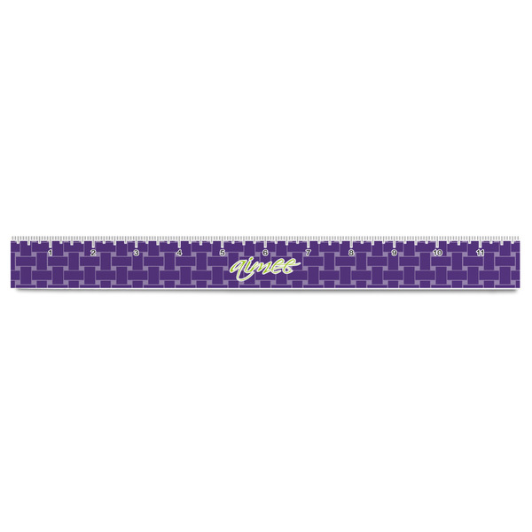 Waffle Weave Plastic Ruler - 12" - FRONT