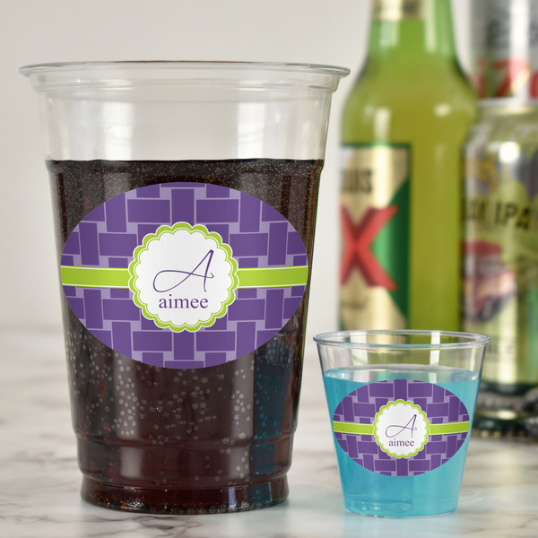 Waffle Weave Plastic Shot Glasses - In Context