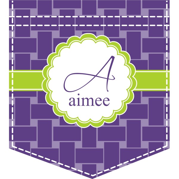 Custom Waffle Weave Iron On Faux Pocket (Personalized)