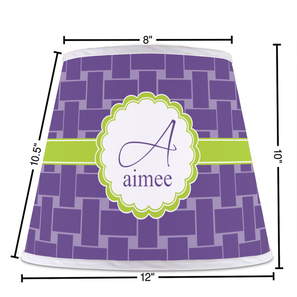 Waffle Weave Poly Film Empire Lampshade - Dimensions