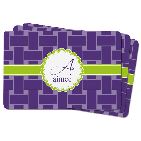 Waffle Weave Rectangular Fridge Magnet - THREE