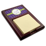 Waffle Weave Red Mahogany Sticky Note Holder (Personalized)