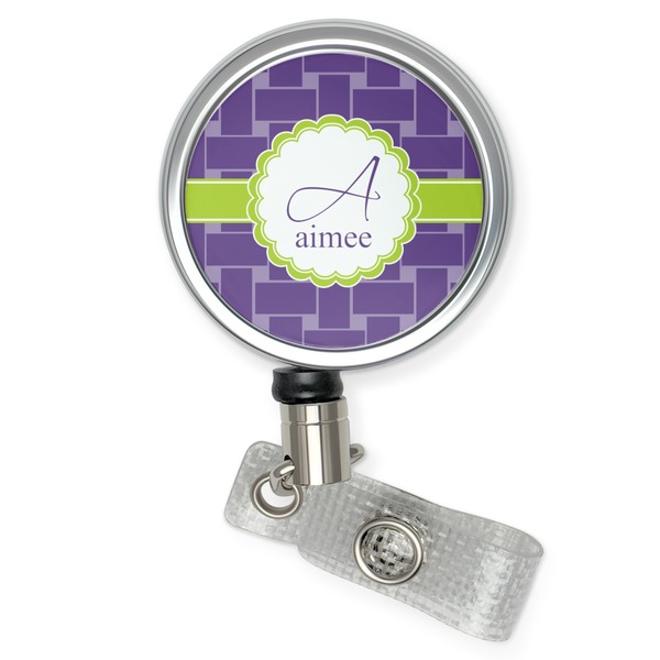 Custom Waffle Weave Retractable Badge Reel (Personalized)