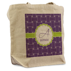 Waffle Weave Reusable Cotton Grocery Bag (Personalized)