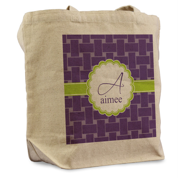 Custom Waffle Weave Reusable Cotton Grocery Bag (Personalized)