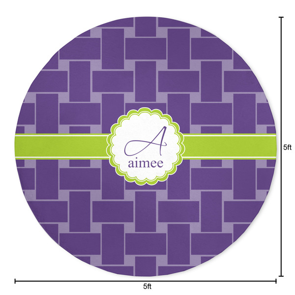 Waffle Weave Round Area Rug - Size