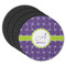 Waffle Weave Round Rubber Backed Coasters - Set of 4 (Personalized)