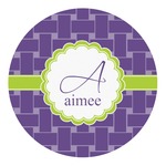 Waffle Weave Round Decal - Small (Personalized)