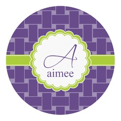 Waffle Weave Round Decal (Personalized)