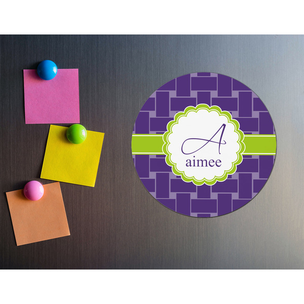 Waffle Weave Round Fridge Magnet - LIFESTYLE