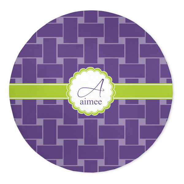 Custom Waffle Weave 5' Round Indoor Area Rug (Personalized)