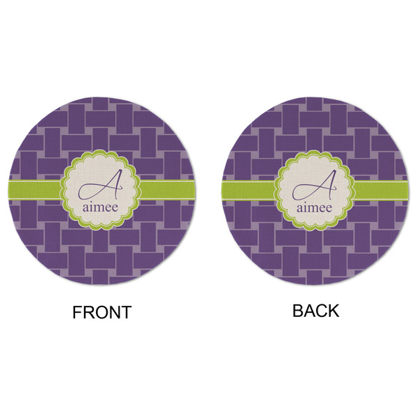 Waffle Weave Round Linen Placemats - APPROVAL (double sided)