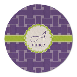 Waffle Weave Round Linen Placemat (Personalized)