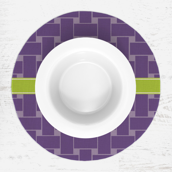 Waffle Weave Round Linen Placemats - LIFESTYLE (single)