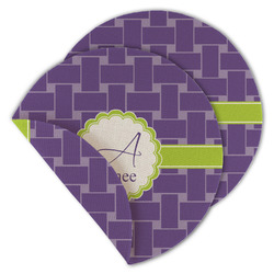 Waffle Weave Round Linen Placemat - Double Sided - Set of 4 (Personalized)