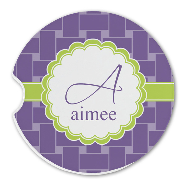 Waffle Weave Sandstone Car Coaster - Single