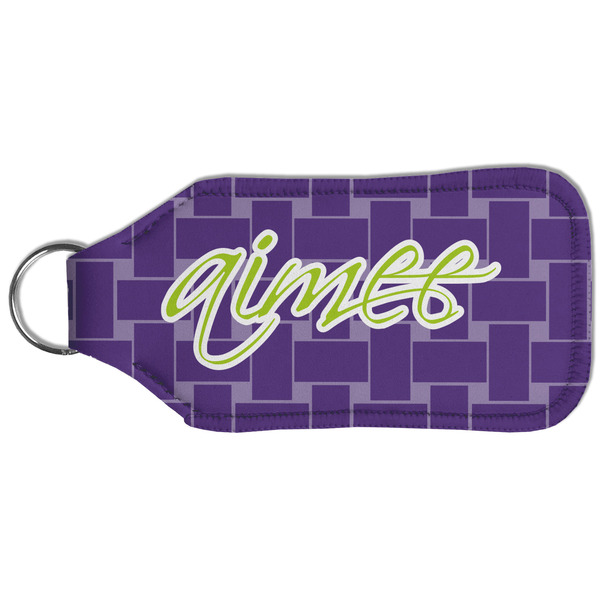 Waffle Weave Sanitizer Holder Keychain - Large (Back)