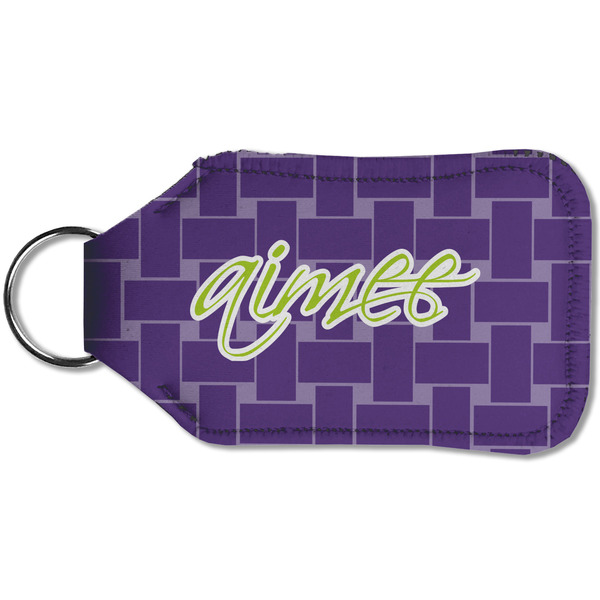 Waffle Weave Sanitizer Holder Keychain - Small (Back)