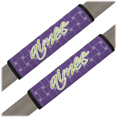 Waffle Weave Seat Belt Covers (Set of 2) (Personalized)