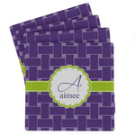 Waffle Weave Absorbent Stone Coasters - Set of 4 (Personalized)