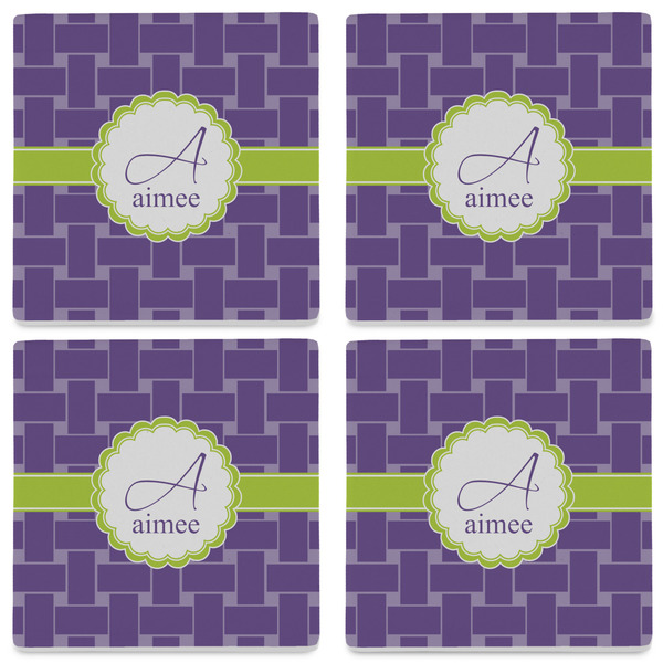 Waffle Weave Set of 4 Sandstone Coasters - See All 4 View