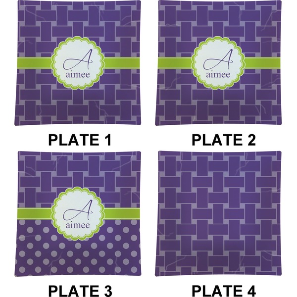 Waffle Weave Set of Square Dinner Plates (Approval)