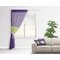 Waffle Weave Sheer Curtain With Window and Rod - in Room Matching Pillow