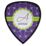 Waffle Weave Iron on Shield Patch A w/ Name and Initial