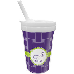 Waffle Weave Sippy Cup with Straw (Personalized)