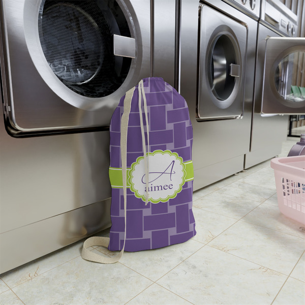 Waffle Weave Small Landry Bag - In Context