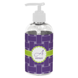 Waffle Weave Plastic Soap / Lotion Dispenser (8 oz - Small - White) (Personalized)