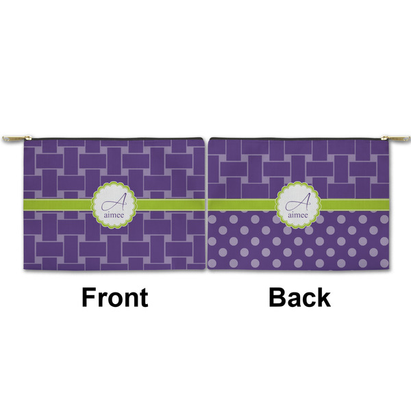 Waffle Weave Small Zipper Pouch Approval (Front and Back)