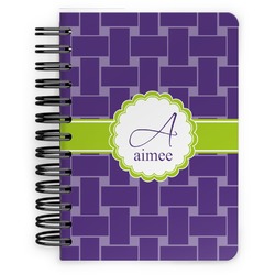 Waffle Weave Spiral Notebook - 5x7 w/ Name and Initial