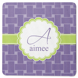 Waffle Weave Square Rubber Backed Coaster (Personalized)