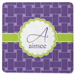 Waffle Weave Square Rubber Backed Coaster (Personalized)