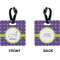 Waffle Weave Square Luggage Tag (Front + Back)
