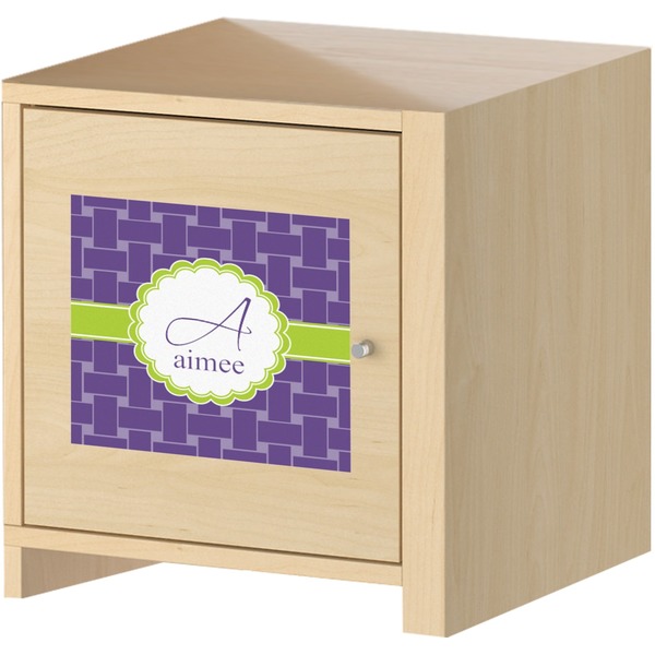 Waffle Weave Square Wall Decal on Wooden Cabinet