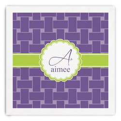 Waffle Weave Paper Dinner Napkins (Personalized)
