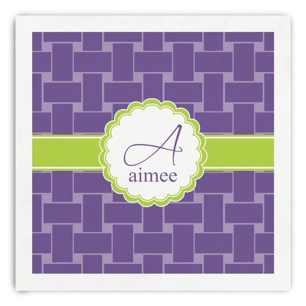 Custom Waffle Weave Paper Dinner Napkins (Personalized)