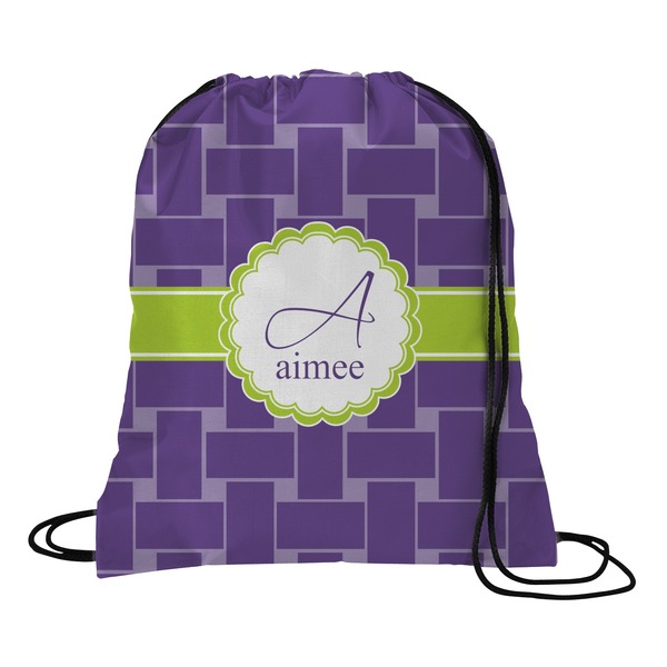 Custom Waffle Weave Drawstring Backpack - Small (Personalized)