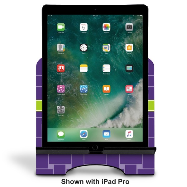 Waffle Weave Stylized Tablet Stand - Front with ipad