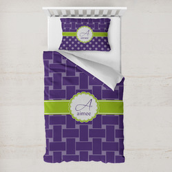 Waffle Weave Toddler Bedding w/ Name and Initial