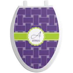Waffle Weave Toilet Seat Decal - Elongated (Personalized)