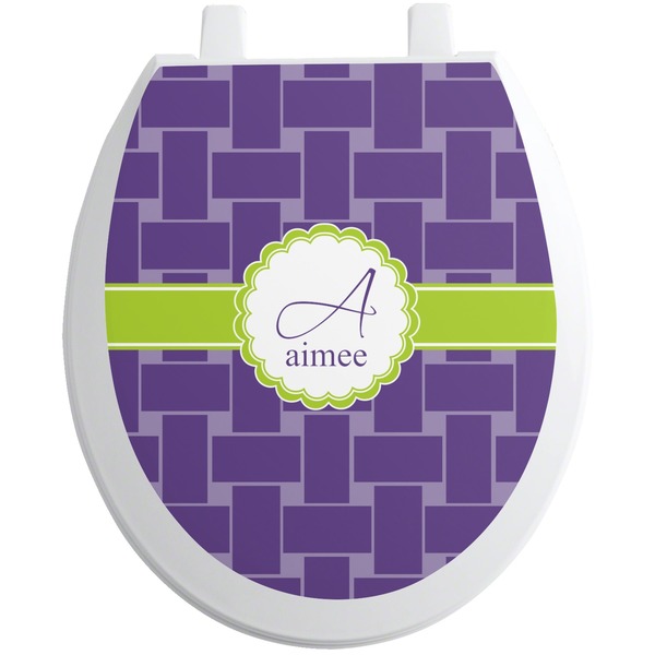Custom Waffle Weave Toilet Seat Decal (Personalized)