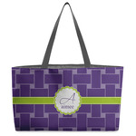Waffle Weave Beach Totes Bag - w/ Black Handles (Personalized)
