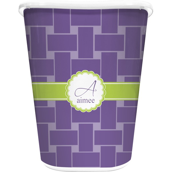 Custom Waffle Weave Waste Basket (Personalized)