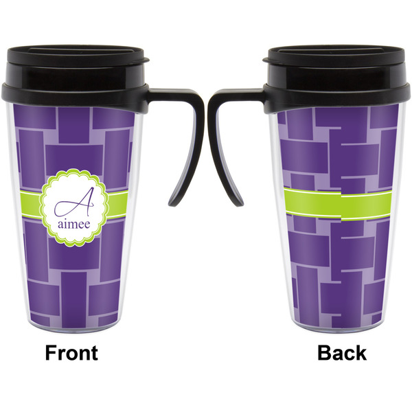 Waffle Weave Travel Mug with Black Handle - Approval