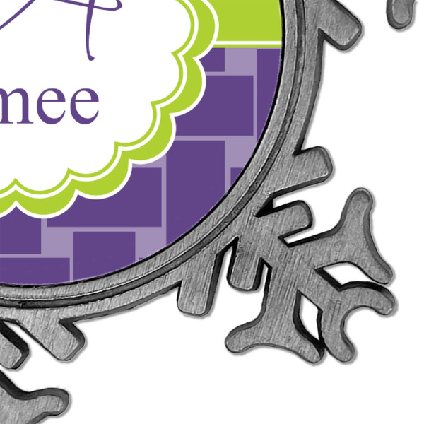 Waffle Weave Vintage Snowflake - Detail