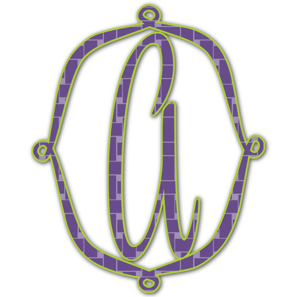 Custom Waffle Weave Monogram Decal - Medium (Personalized)