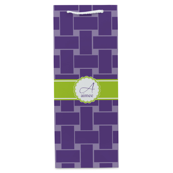 Waffle Weave Wine Gift Bag - Gloss - Front